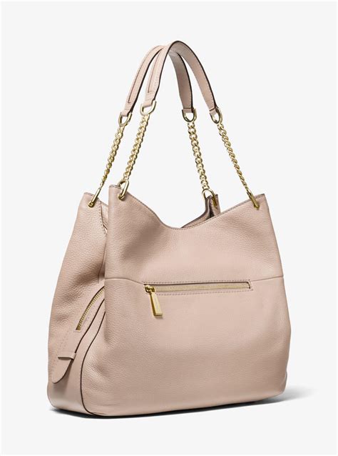 Michael Kors Lillie Pebble Leather Carryall Soft Pink Wallet 